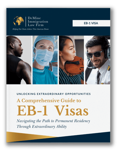 EB-1 Visa Ebook Cover | DeMine Immigration Law Firm